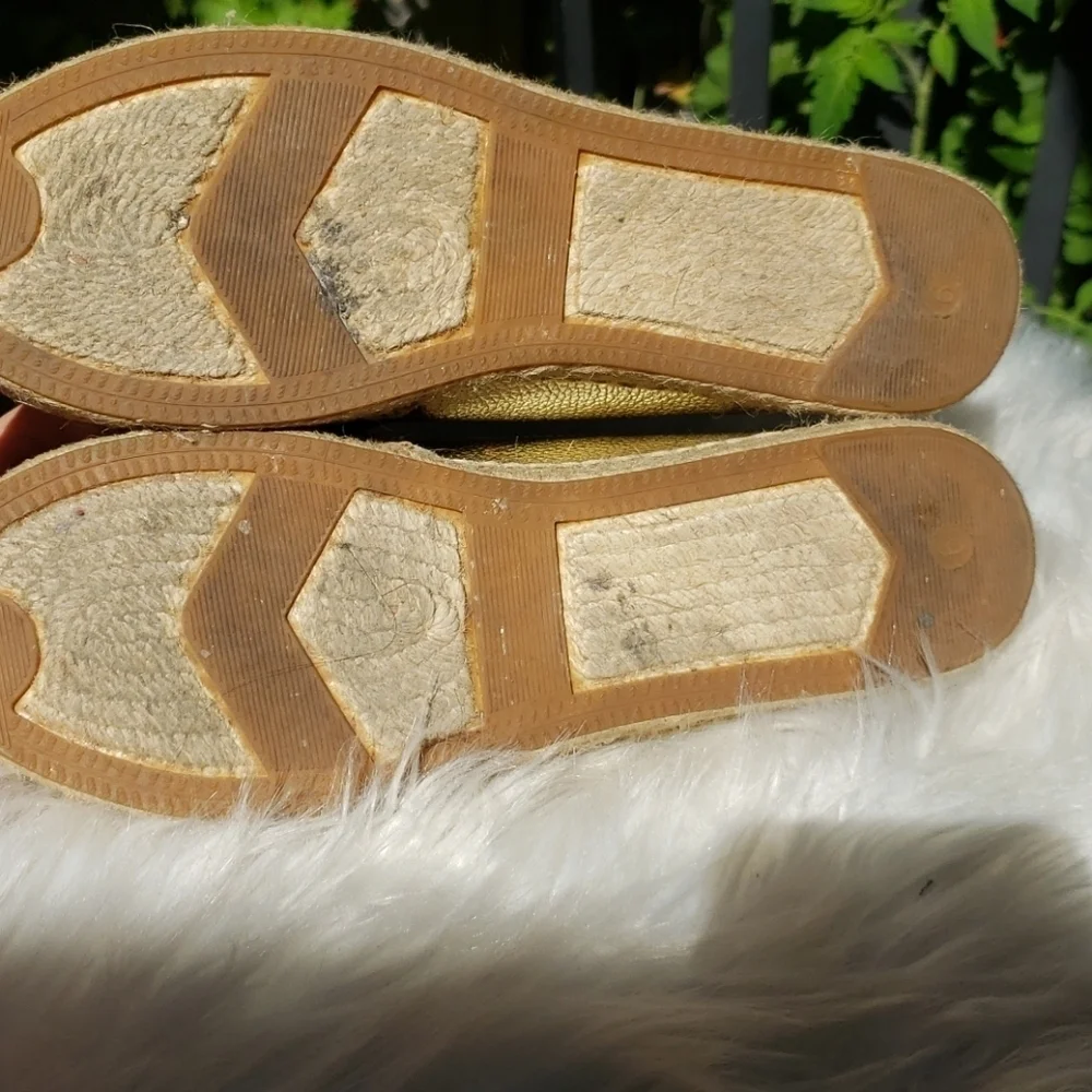 Kate Spade Gold Espadrilles 6 Loranne
